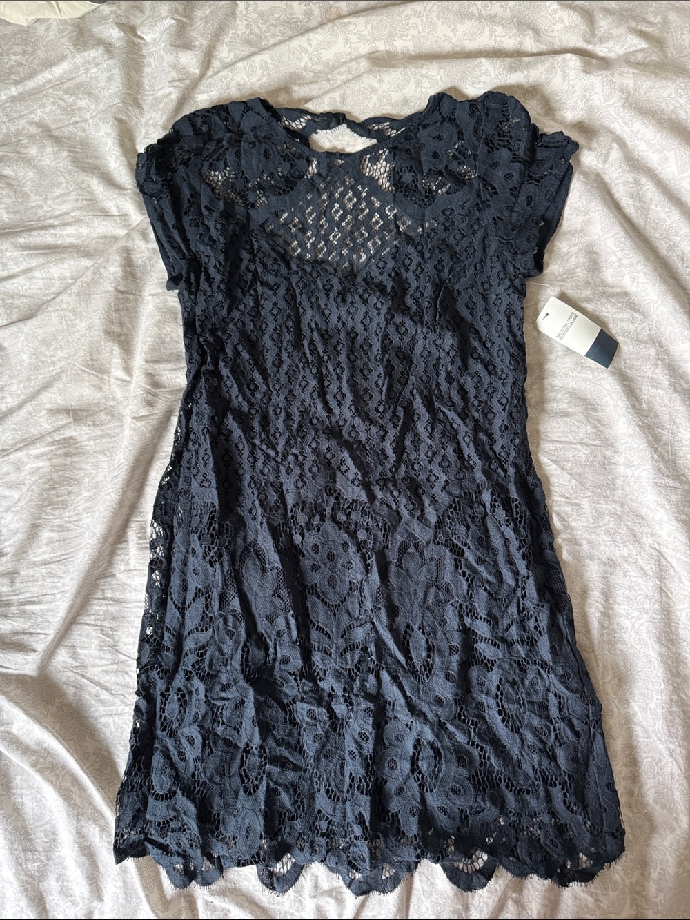 Abercrombie & Fitch Navy Lace Mini Dress